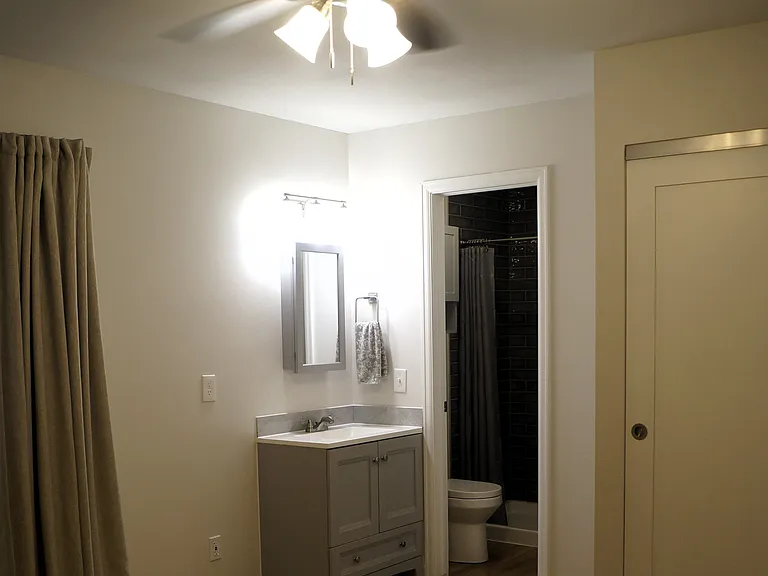 Primary bedroom with 3/4 bathroom.