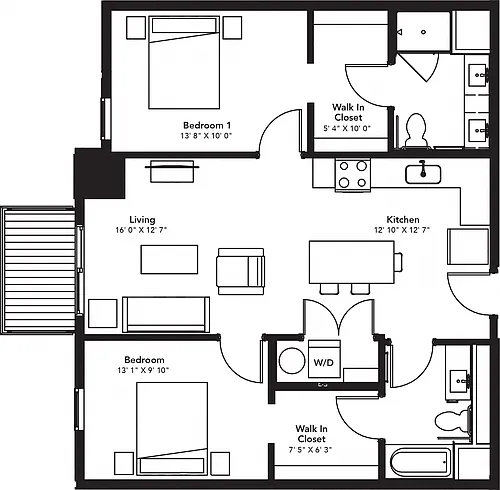 Floor plan B22-DDG