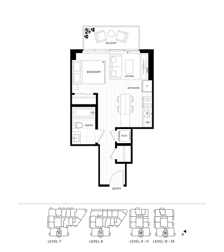 Floor plan T1-0712