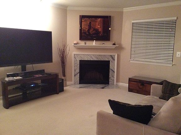 Living Room with Working Fireplace