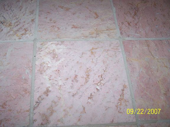 marble in foyer and bath