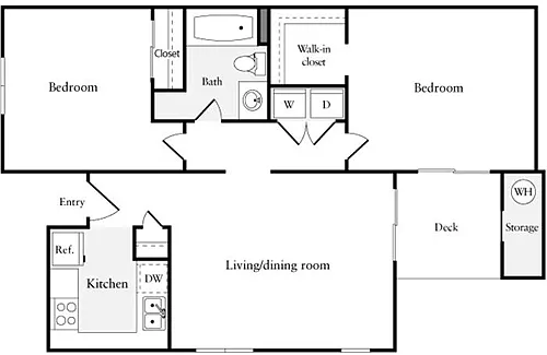 Floor plan 2 Bedrooms A