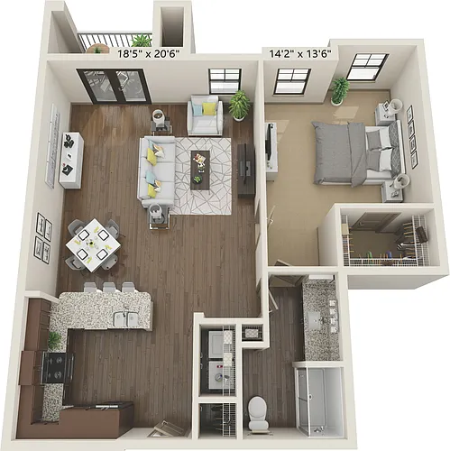 Floor plan 1X1