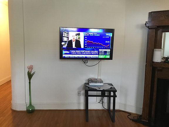 Living room with smart tv