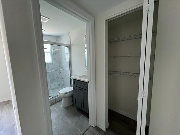 Bathroom - Everything brand new with linen closet