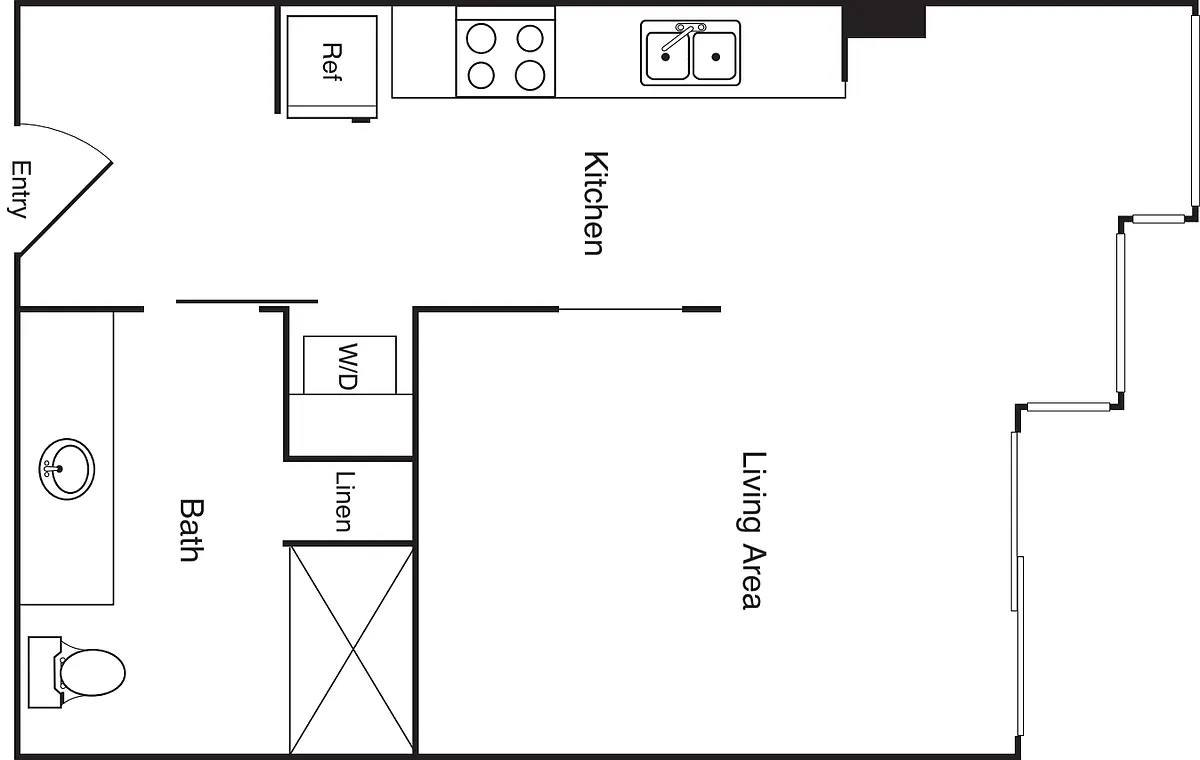 Floor plan Studio - H