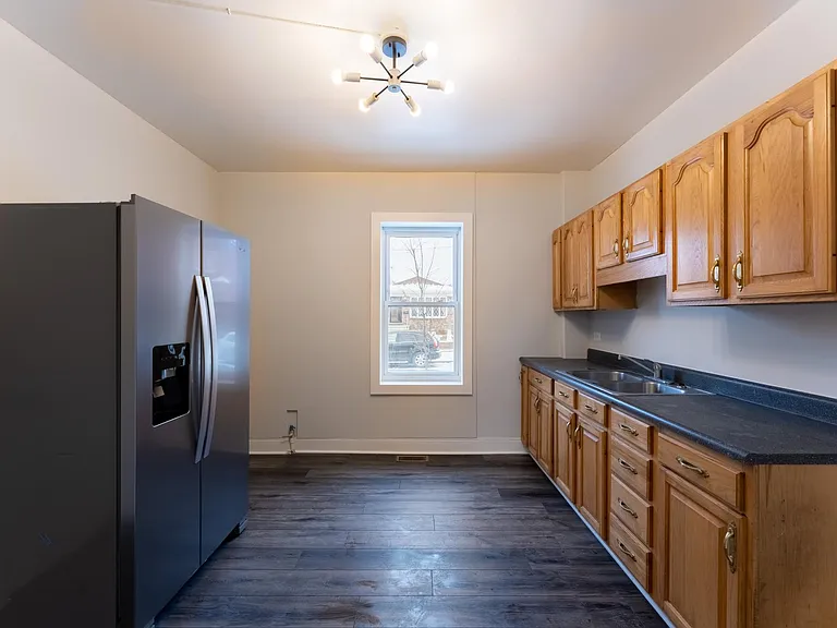 Kitchen View. New refrigerator and stove (not pictured, coming soon)