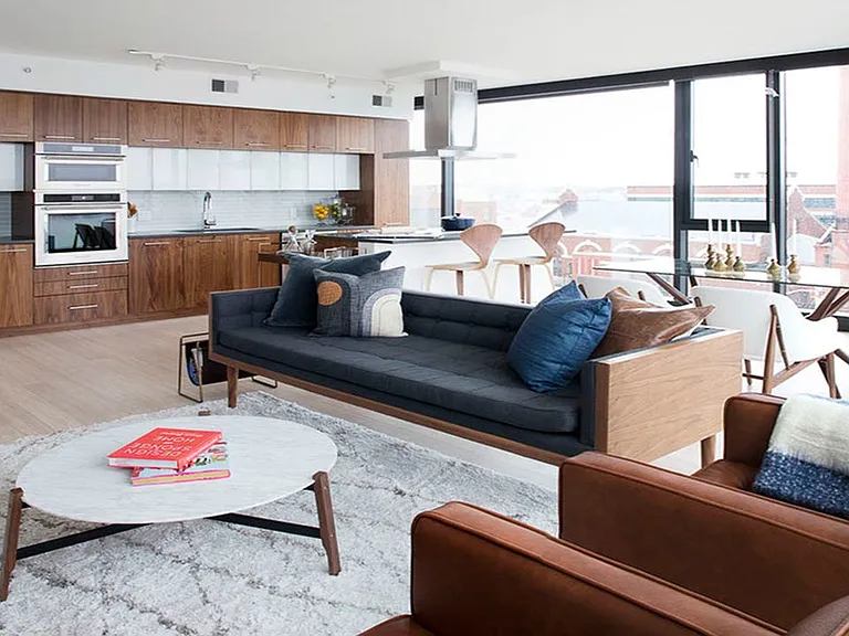 Floor to ceiling windows offer plenty of natural light