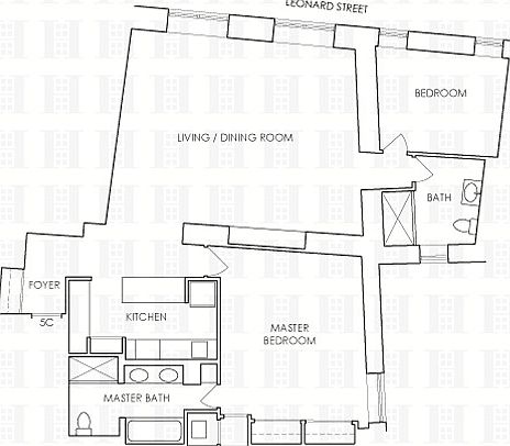 1st image of 90 Hudson St APT 5C