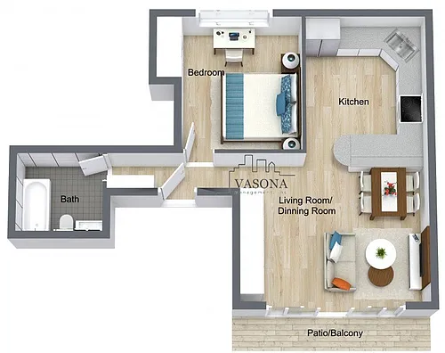 Floor plan Amador Heights 1 Bedroom