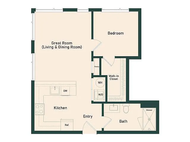 Floor plan 1B-5