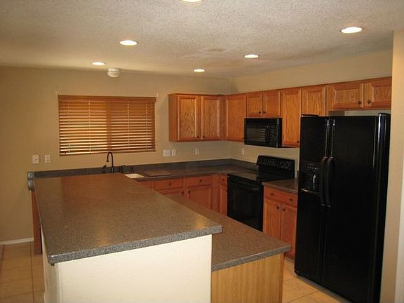 Modern kitchen with lots of cabinet space.
