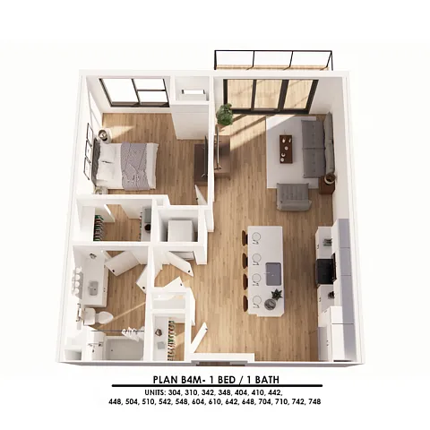 Floor plan B4M 1x1