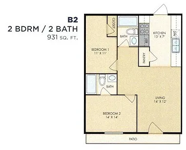 Floor plan 2 Bedroom