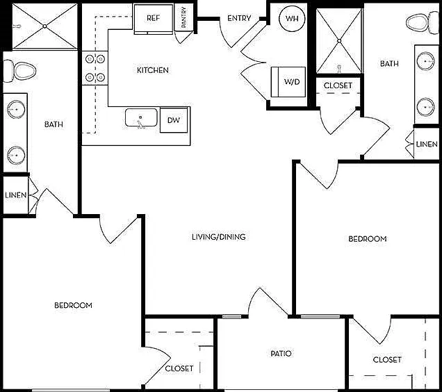 Lewis | 2 Bed/2 Bath | 967 SF Lewis | 2 Bed/2 Bath | 967 SF