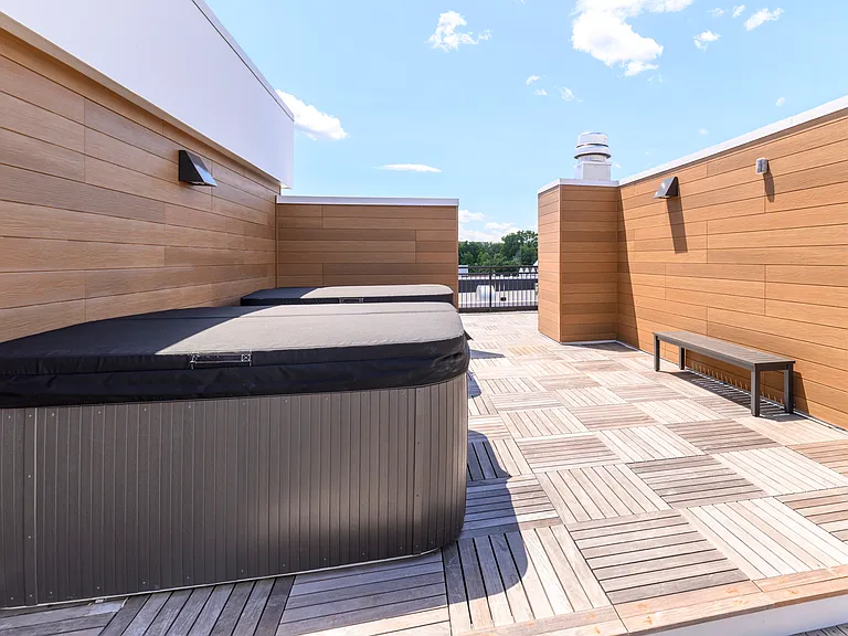 After a long day this looks pretty great and just in time for sunset from the roof!