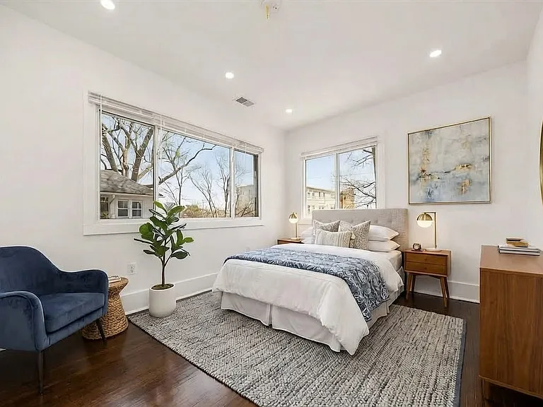 Bedroom. Image is virtually staged
