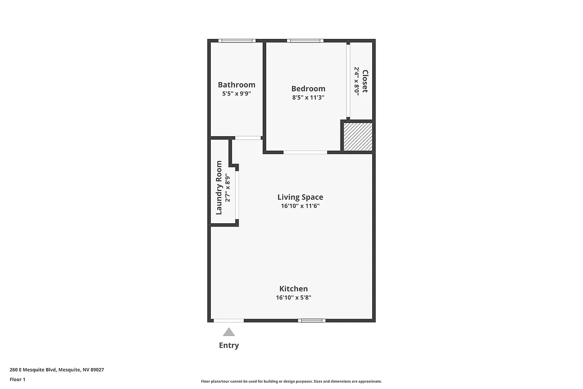 Floor plan Furnished Upscale Studio