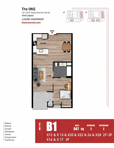 Floor plan 1B1B
