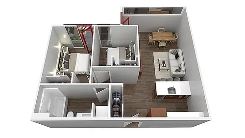 Floor plan 2X1 T23