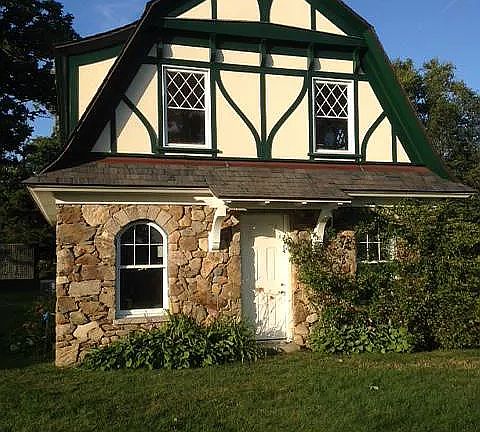 The garage entrance