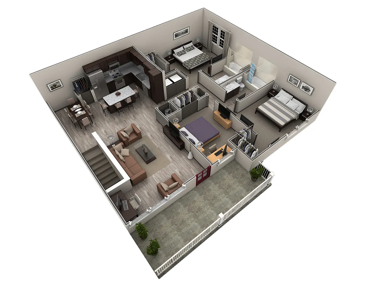 Floor plan 3 BR Grand Overlook