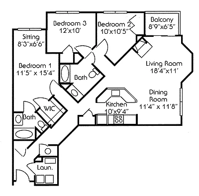 Floor plan 3A