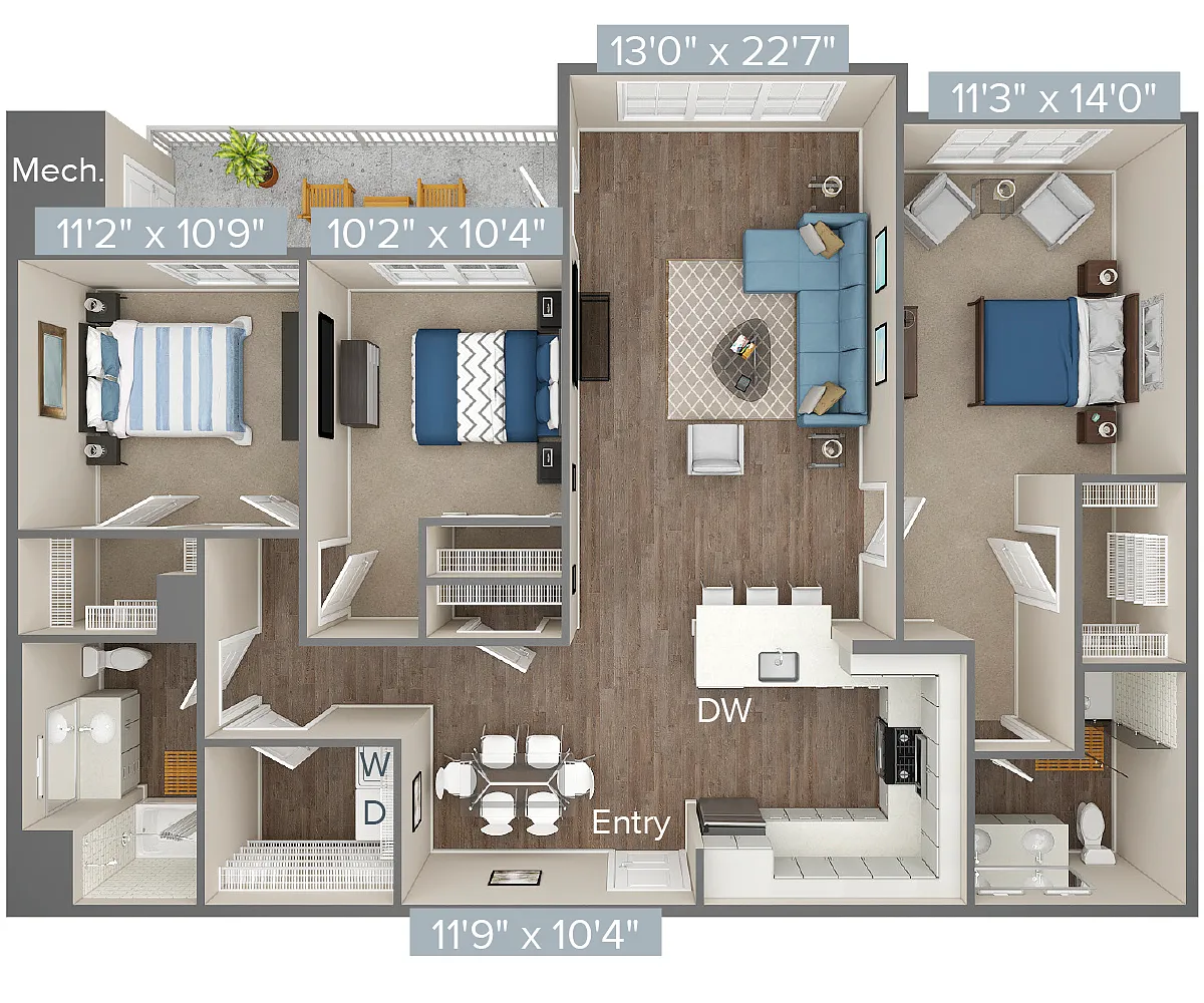Floor plan CM03-1385-1432