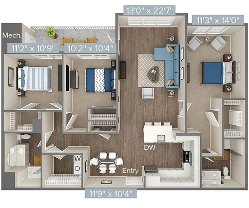 Floor plan CM03-1385-1432