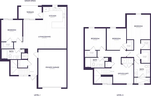 Floor plan 4 Bed/3 Bath-TH2