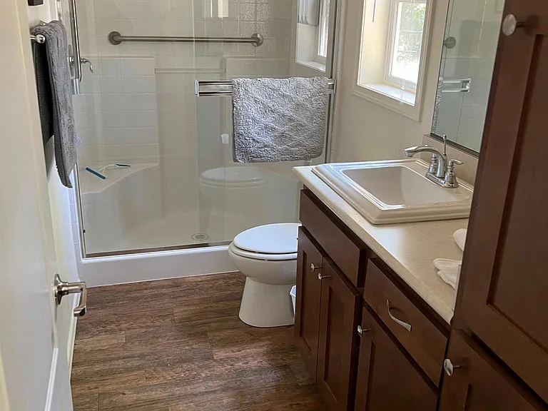 Master Bathroom with storage