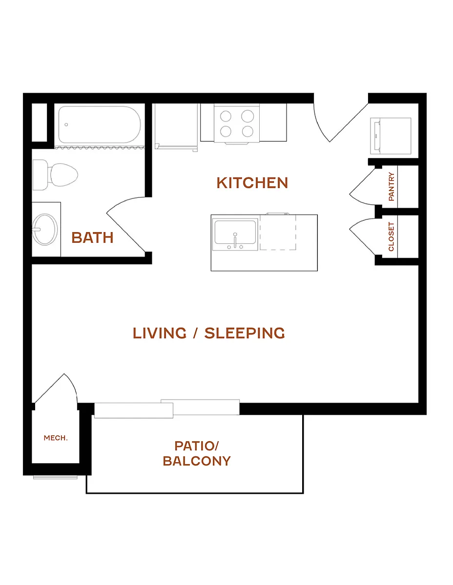 Floor plan Studio-475