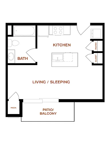 Floor plan Studio-475
