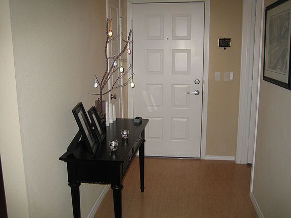 Entry with hardwood floors
