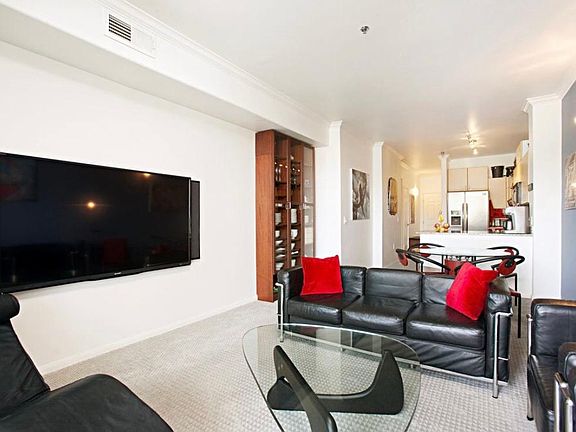 View of kitchen from main living area