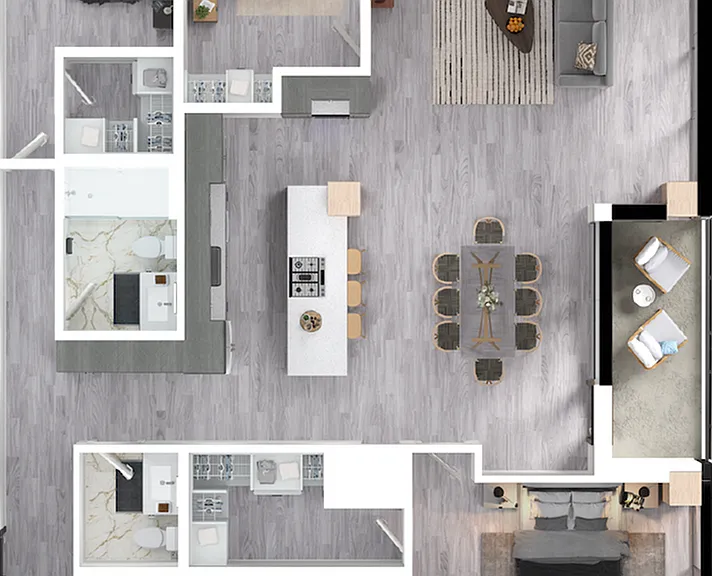 Fir floor plan 3D Fir floor plan 3D
