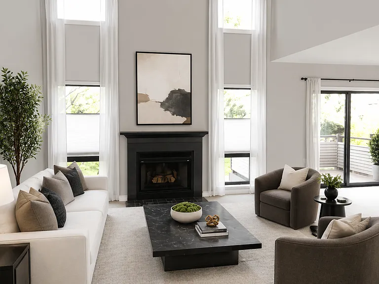 Double ceiling living room