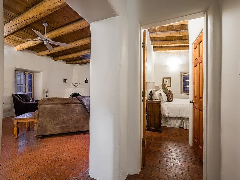 looking between living room and bedroom.