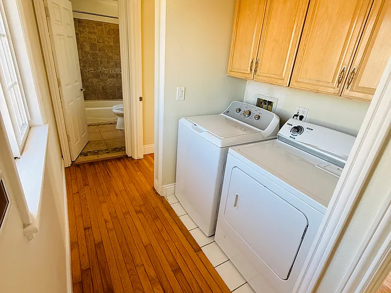 washer and dryer upstairs