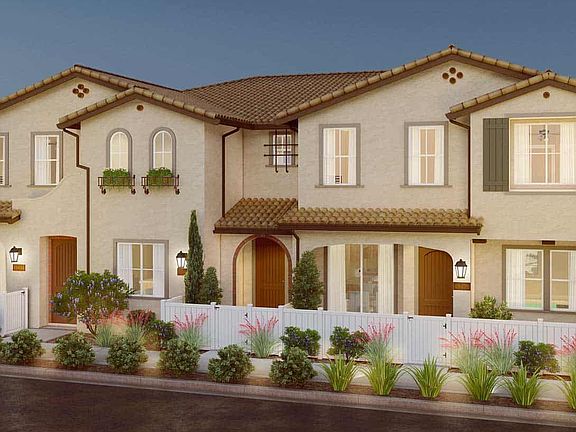 Spanish Triplex Exterior Style Rendering