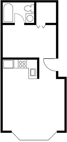 Floor plan One Bedroom A
