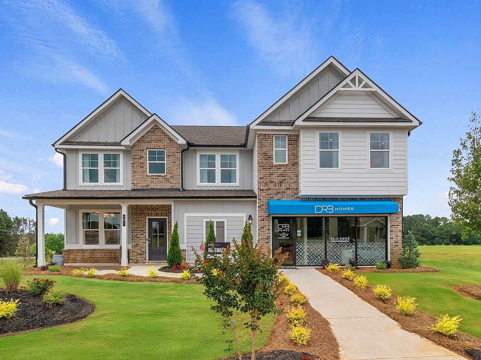 Two-story Rosemary II model home at Grandview at Millers Mill in Stockbridge, GA.