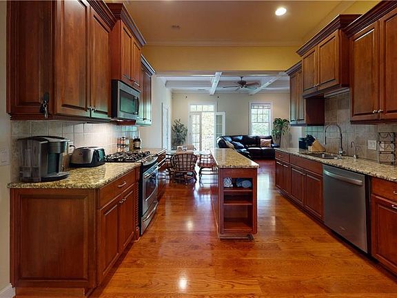 Open concept kitchen.