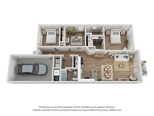 Floor plan 3BR/2BA