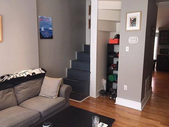 1st Floor Living Room - View to original spiral stair