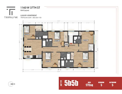 Floor plan 1160 W 37th St