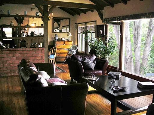 Living room (w fireplace) toward dining room