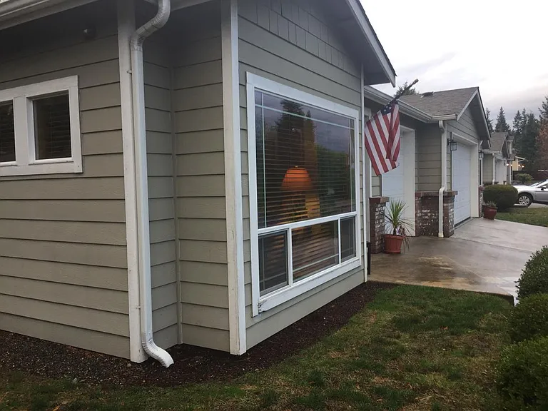 Small grass strip in front of home.