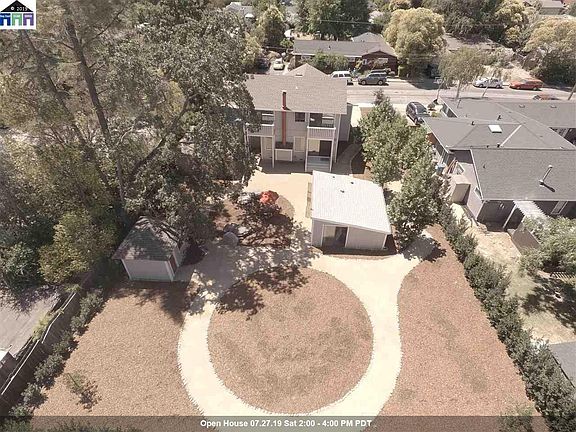 View from above of the unit in the back yard