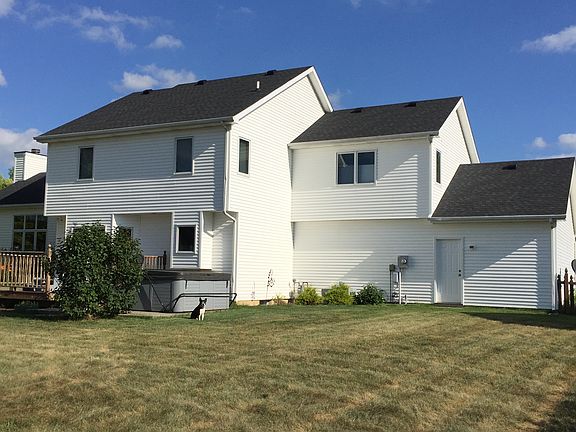 large fenced backyard